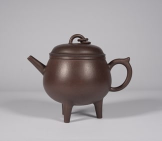 CHINESE RU NAIL TYPE PURPLE CLAY TEAPOT