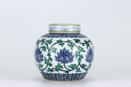 QING DYNASTY COLORFUL FLOWER POT