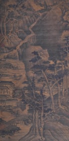 ANCIENT CHINESE INK LANDSCAPE PAINTING JU RAN