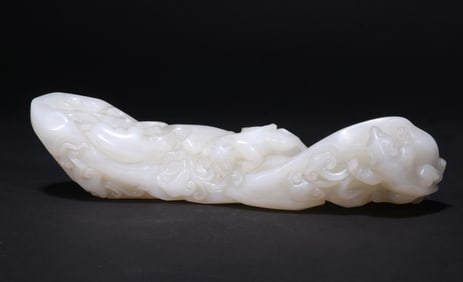 QING DYNASTY WHITE JADE ORNAMENTS