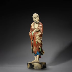 Wood Polychromed Arhat