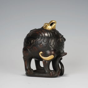Gilt Bronze Mythical Beast Censer