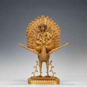Gilt Bronze Statue of Four-Armed Avalokitesvara