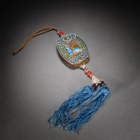 Silver Gilding Hardstone Inlaid Sachet
