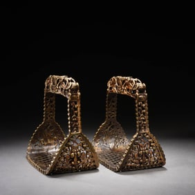 Pair of Bronze Stirrups