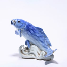 Blue And White Carp Ornament