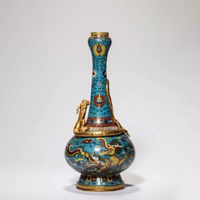Cloisonne Enamel Dragon Vase