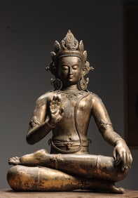 Qing Dynasty Precision Casting Copper Guanyin Statue