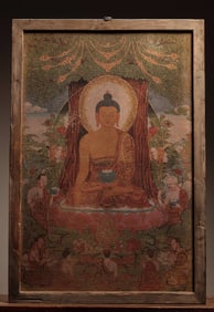 Ming Dynasty Parinirvana Brocade Thangka