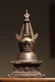 Ming Dynasty Copper Clay Gold Pagoda