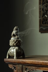 Qing Dynasty Talc Auspicious Beast Aromatherapy