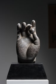 Tang Dynasty Black Lapis Lazuli Large Buddha's Hand