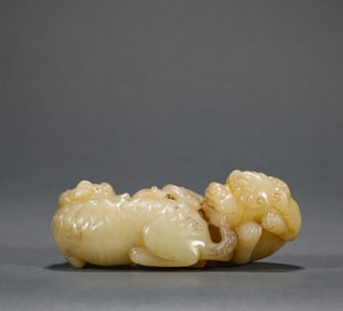 Tang Dynasty Hetian Jade Beast