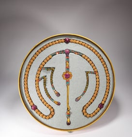 Qing Dynasty Silver Gilt Fried Pearl Court Beads
