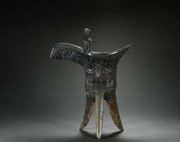 Shang Dynasty Bronze Jue Cup