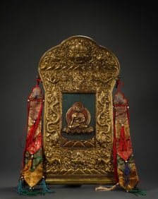 Qing Dynasty Bronze Gilt Niche for Buddha