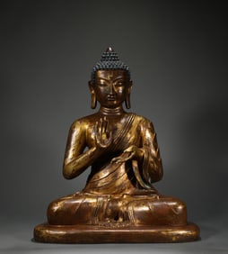 Ming Dynasty Bronze Gilt  Buddha Statue
