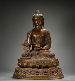Qing Dynasty Copper Buddha Statue