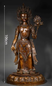 The 9th Century Copper Buddha Statue