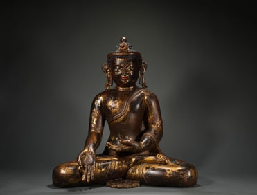 Ming Dynasty Copper Clay Gold Buddha Statue