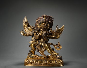 Ming Dynasty Bronze Gilt Buddha Statue