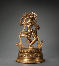 Ming Dynasty Bronze Gilt Buddha Statue