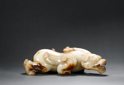 Han Dynasty Hetian Jade Auspicious Beast