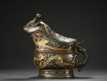 Han Dynasty Inlaid Gold and Silver Gong