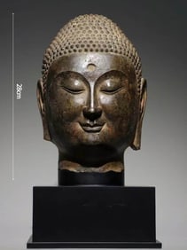 Before The Ming Dynasty Chiff Grinding Buddha Head