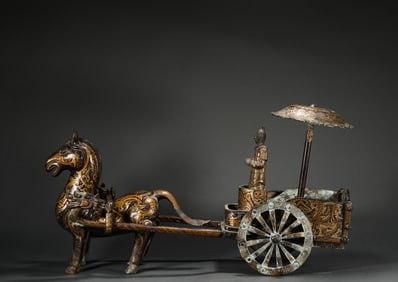 Han Dynasty Inlaid Gold and Silver Chariot