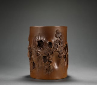 Qing Dynasty Chen Mingyuan Zisha Pen Holder