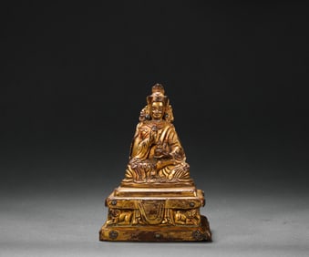 Ming Dynasty Bronze Gilt Buddha Statue