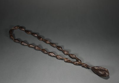Qing Dynasty Qinan Agarwood Necklace