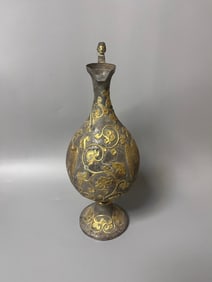 TANG DYNASTY SILVER GILDED PERSIAN PHOENIX VASE