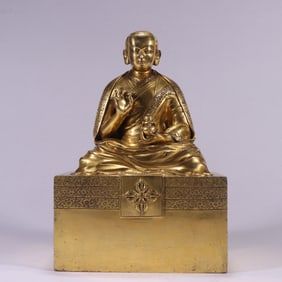 QING DYNASTY GILDED MONGOLIAN MASTER