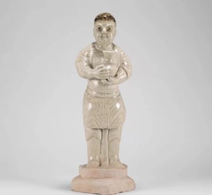 QINGBAI PORCELAIN FIGURES FROM THE SUI DYNASTY