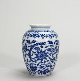 QING DYNASTY BLUE AND WHITE TAIBAI ZUN