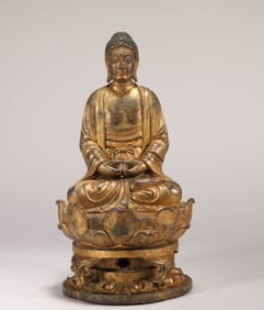 LIAO DYNASTY GILDED BUDDHA STATUE