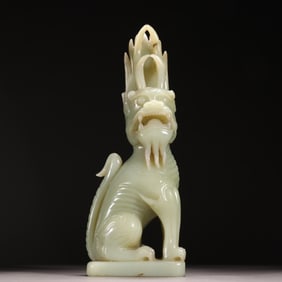 MING DYNASTY HETIAN JADE AUSPICIOUS BEAST