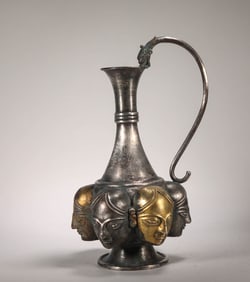 TANG DYNASTY SILVER GILDED PERSIAN VASE