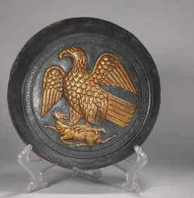 TANG DYNASTY SILVER GILDED PERSIAN PLATE