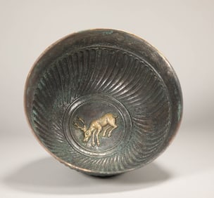 TANG DYNASTY SILVER GILDED PERSIAN BOWL