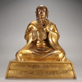 GILDED ARHAT FROM THE QING DYNASTY
