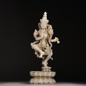 MING DYNASTY HETIAN JADE VAJRASATTVA BODHISATTVA