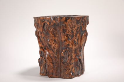 QING DYNASTY AGARWOOD PEN HOLDER