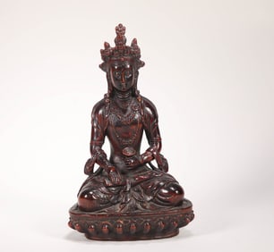 AGARWOOD BUDDHA STATUE FROM THE QING DYNASTY
