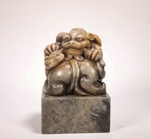 SHOUSHAN STONE SEAL OF THE QING DYNASTY