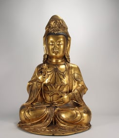 GILDED BUDDHA STATUE FROM THE MING DYNASTY