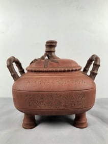 PURPLE CLAY INCENSE BURNER