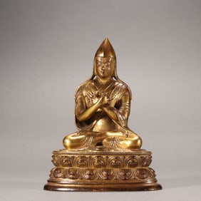 A GILDED MONGOLIAN GURU FROM THE MING DYNASTY